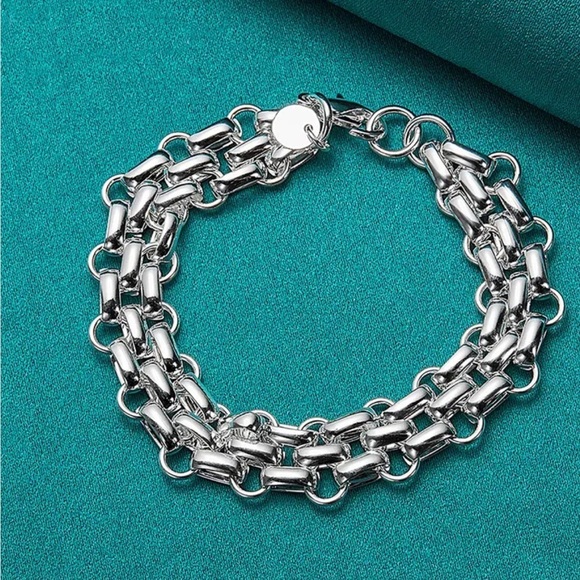 Silver Bracelet Interlocking - Picture 10 of 14